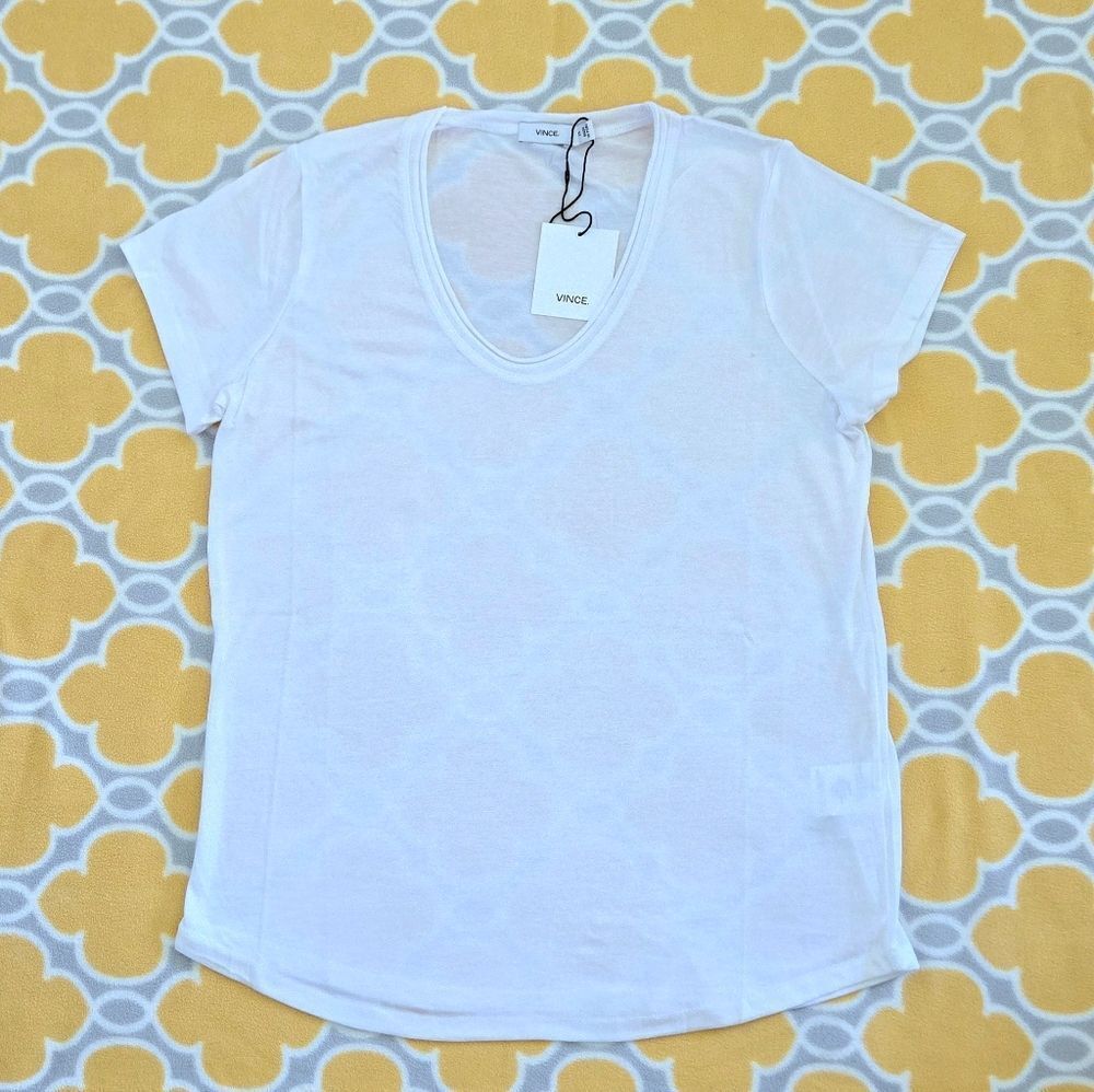 Vince Not-So-Basic Optic White "Tissue" Tee👕 - NWT